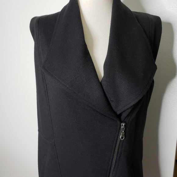 NEW DREW Anthropologie Fleece Moto Vest Sherpa Teddy Black Vest Womens Spring - Picture 4 of 9